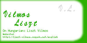 vilmos liszt business card